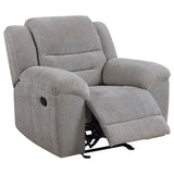 Gilson 3-piece Chenille Upholstered Reclining Sofa Set Grey - Tampa Furniture Outlet