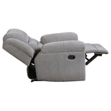Gilson 3-piece Chenille Upholstered Reclining Sofa Set Grey - Tampa Furniture Outlet