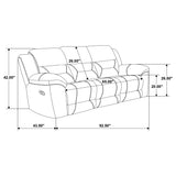 Gilson 3-piece Chenille Upholstered Reclining Sofa Set Grey - Tampa Furniture Outlet