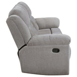 Gilson Chenille Upholstered Reclining Sofa Grey - Tampa Furniture Outlet