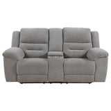 Gilson Chenille Upholstered Reclining Loveseat Grey - Tampa Furniture Outlet