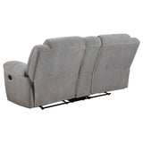 Gilson Chenille Upholstered Reclining Loveseat Grey - Tampa Furniture Outlet