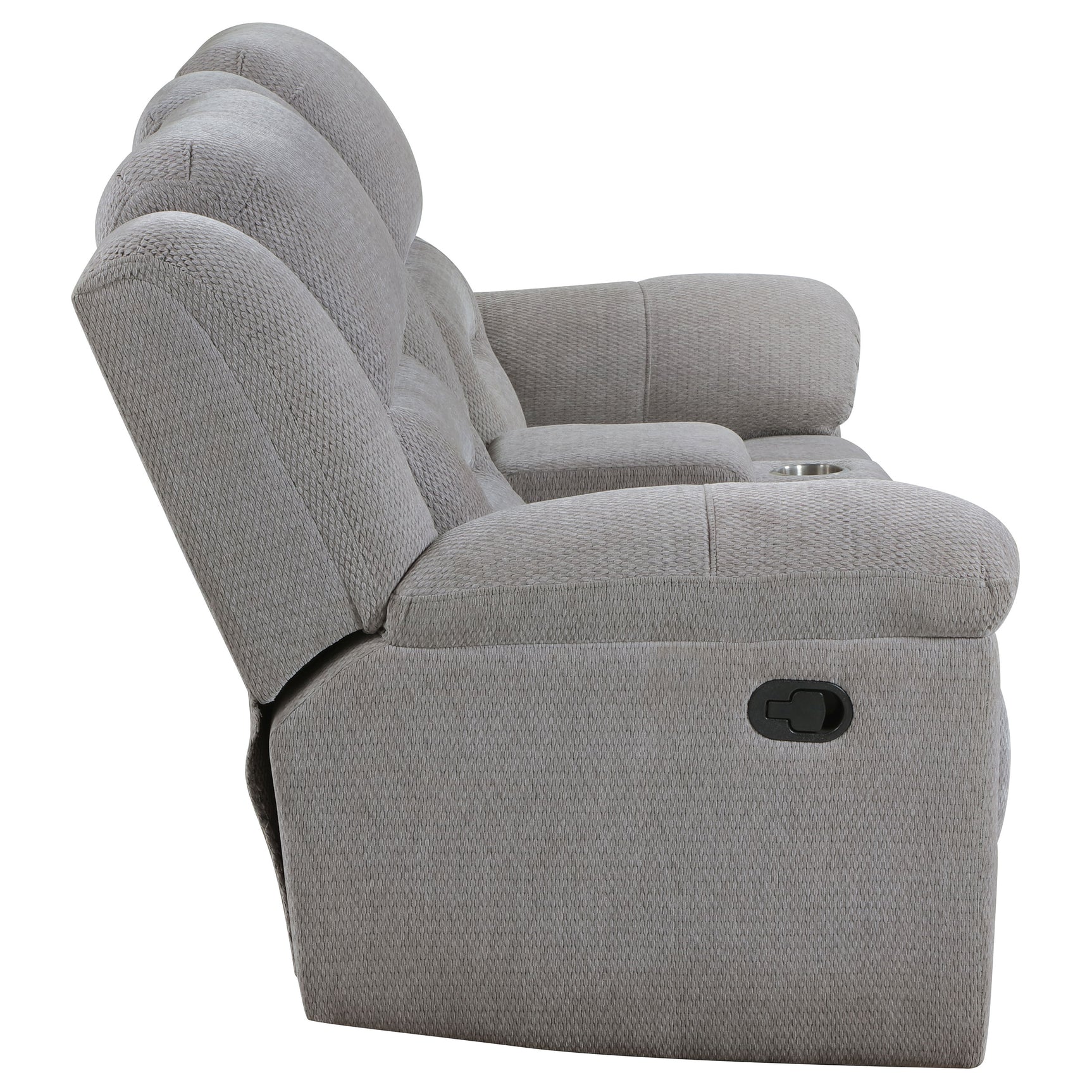 Gilson Chenille Upholstered Reclining Loveseat Grey - Tampa Furniture Outlet