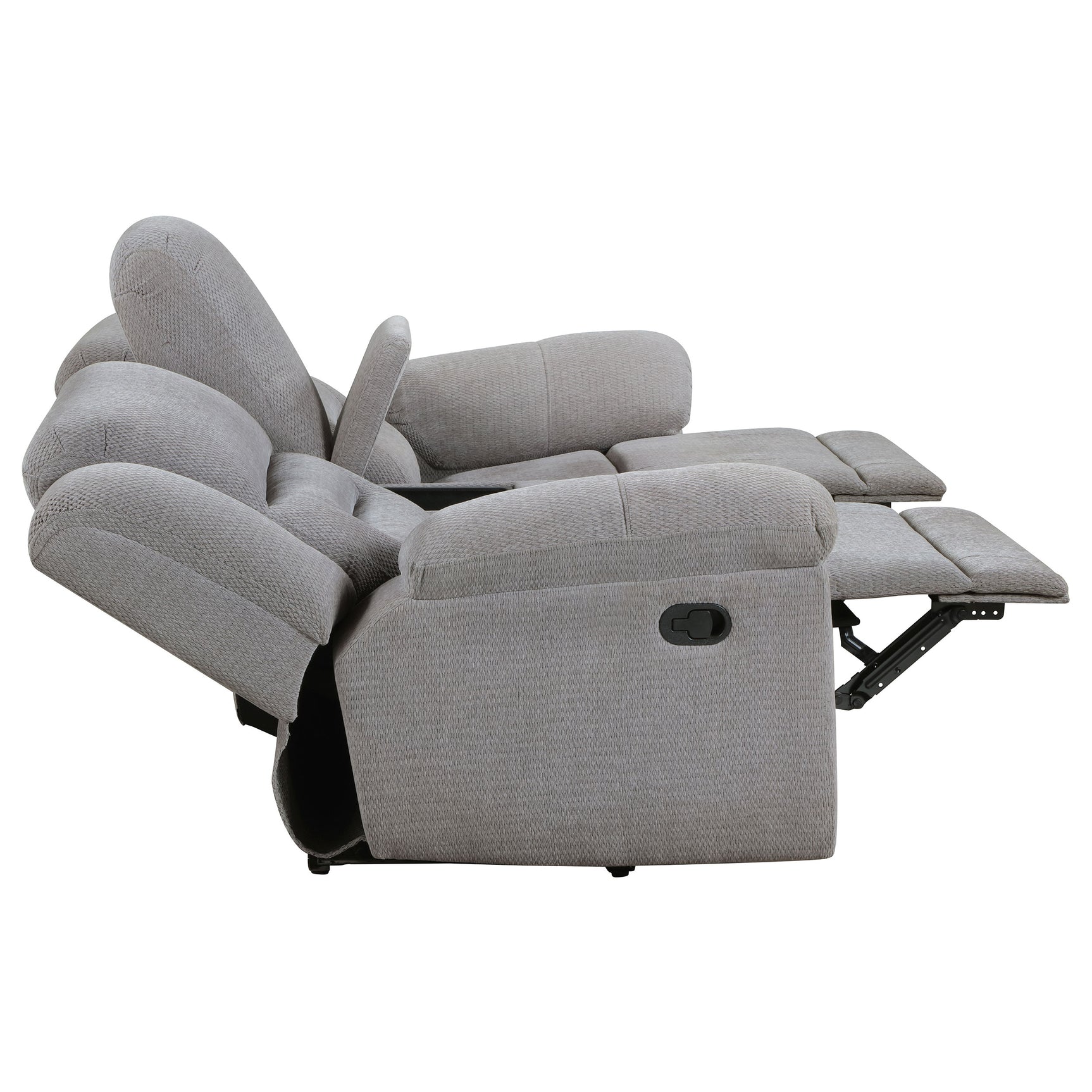 Gilson Chenille Upholstered Reclining Loveseat Grey - Tampa Furniture Outlet