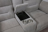 Gilson Chenille Upholstered Reclining Loveseat Grey - Tampa Furniture Outlet