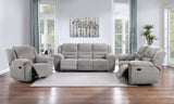 Gilson Chenille Upholstered Reclining Loveseat Grey - Tampa Furniture Outlet