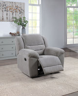 Gilson Chenille Upholstered Glider Recliner Chair Grey - Tampa Furniture Outlet