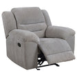 Tampa Furniture Outlet - Coaster - Gilson Chenille Upholstered Glider Recliner Chair Grey - 602553
