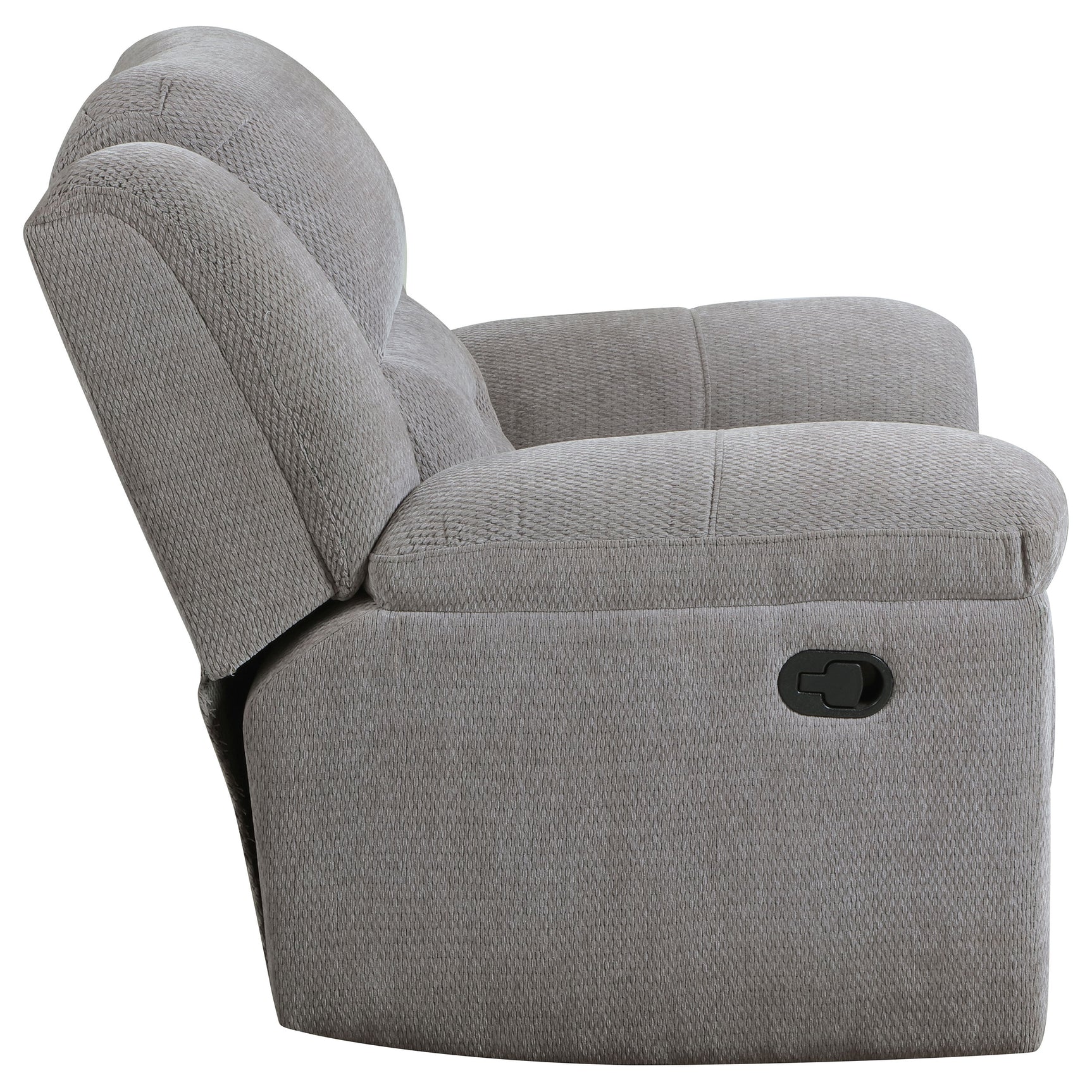 Gilson Chenille Upholstered Glider Recliner Chair Grey - Tampa Furniture Outlet
