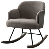 Paige Boucle Upholstered Mid Back Rocking Chair Taupe - Tampa Furniture Outlet