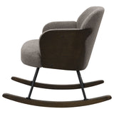 Paige Boucle Upholstered Mid Back Rocking Chair Taupe - Tampa Furniture Outlet