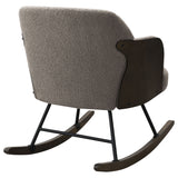 Paige Boucle Upholstered Mid Back Rocking Chair Taupe - Tampa Furniture Outlet