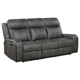 Raelynn 2-piece Upholstered Reclining Sofa Set Grey - Tampa Furniture Outlet