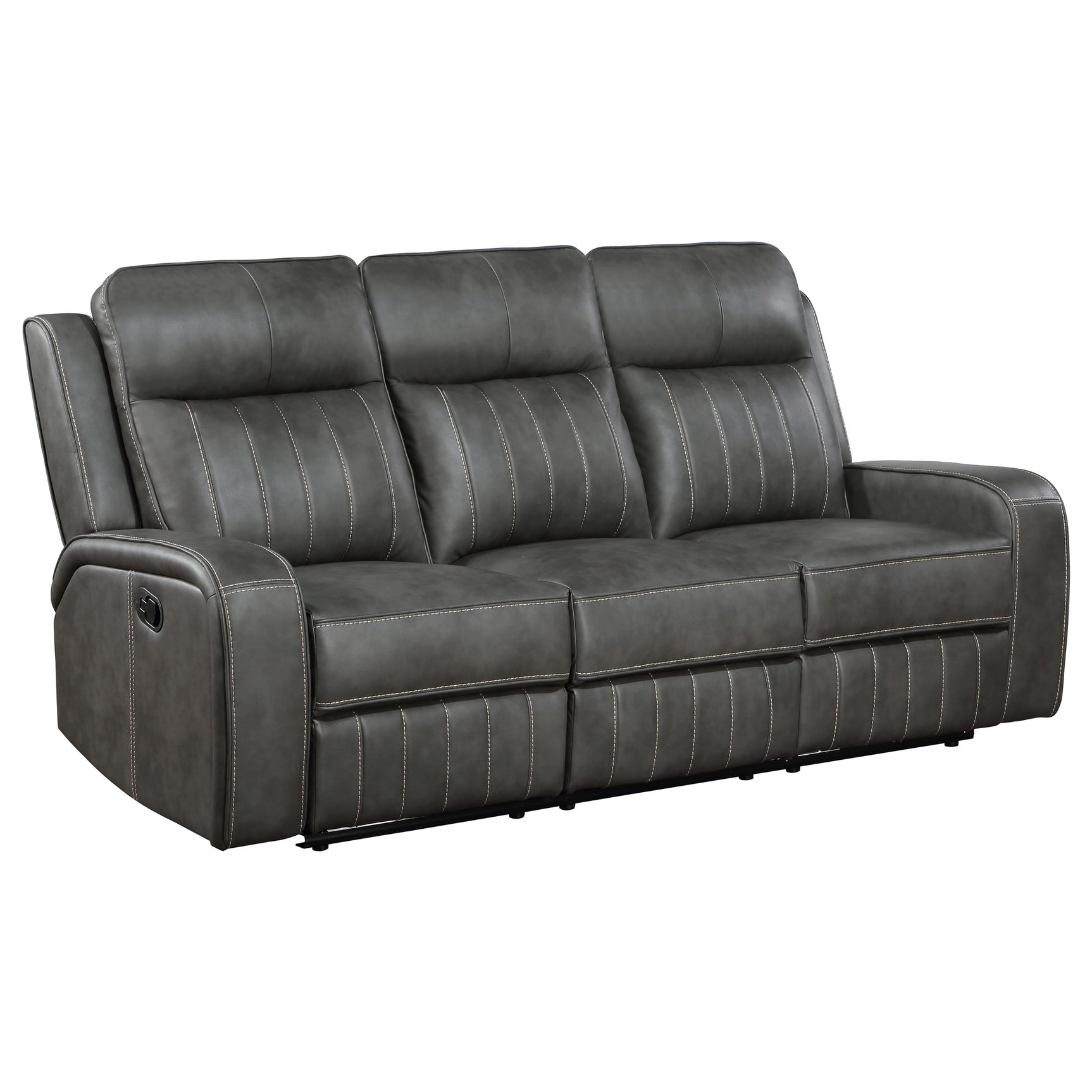 Raelynn 2-piece Upholstered Reclining Sofa Set Grey - Tampa Furniture Outlet
