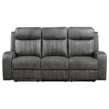Raelynn 2-piece Upholstered Reclining Sofa Set Grey - Tampa Furniture Outlet