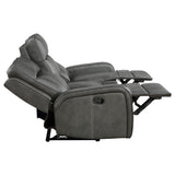 Raelynn 3-piece Upholstered Reclining Sofa Set Grey - Tampa Furniture Outlet