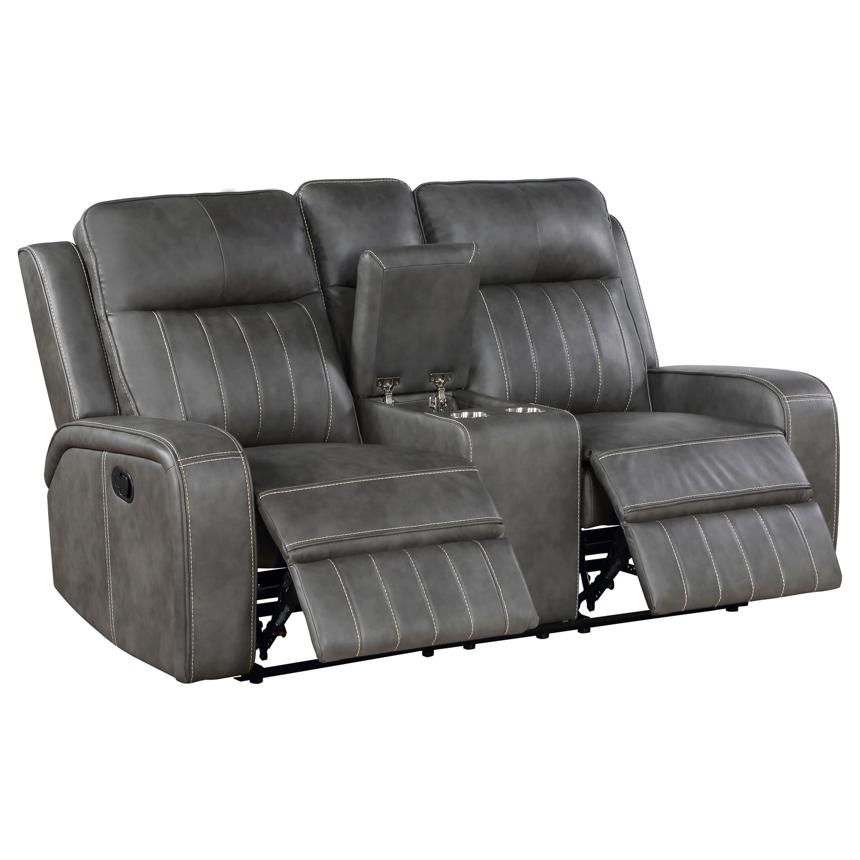 Raelynn 3-piece Upholstered Reclining Sofa Set Grey - Tampa Furniture Outlet