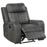 Raelynn 3-piece Upholstered Reclining Sofa Set Grey - Tampa Furniture Outlet