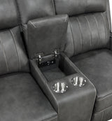 Raelynn 3-piece Upholstered Reclining Sofa Set Grey - Tampa Furniture Outlet