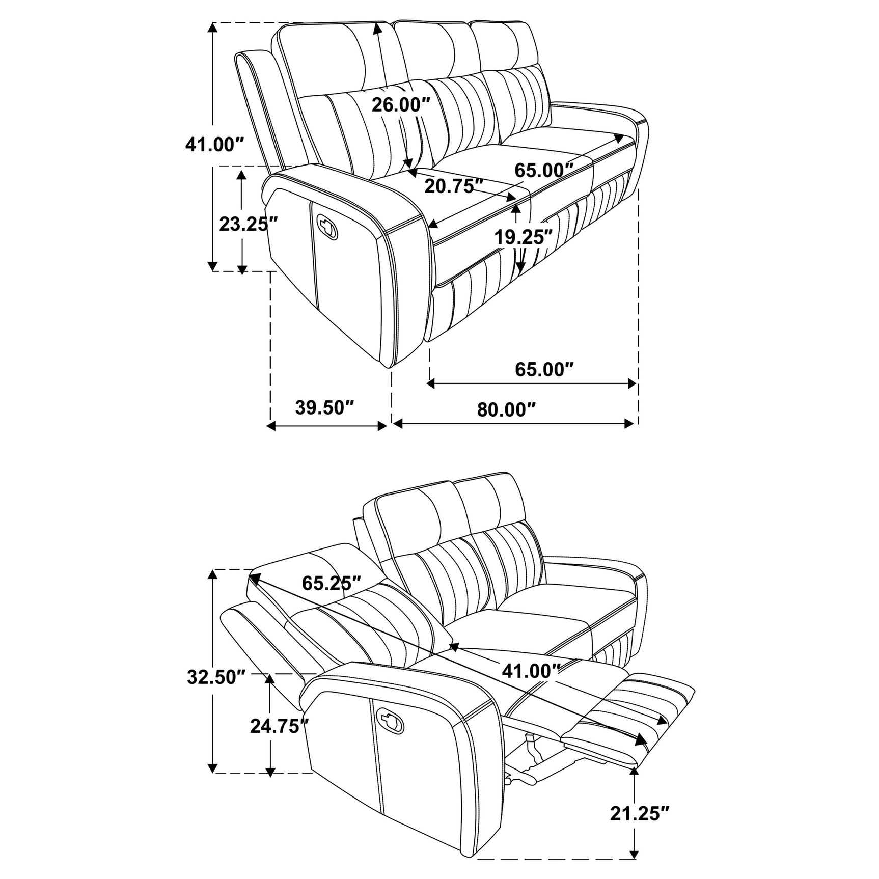 Raelynn 3-piece Upholstered Reclining Sofa Set Grey - Tampa Furniture Outlet
