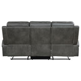 Raelynn Upholstered Track Arm Motion Sofa Grey - Tampa Furniture Outlet