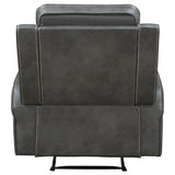 Raelynn Upholstered Track Arm Recliner Grey - Tampa Furniture Outlet