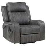 Raelynn Upholstered Power Lift Recliner Chair Grey - Tampa Furniture Outlet