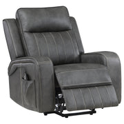 Tampa Furniture Outlet - Coaster - Raelynn Upholstered Power Lift Recliner Chair Grey - 603194P