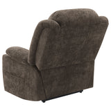 Houston Upholstered Power Lift Recliner Chair Dark Brown - Tampa Furniture Outlet