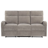 Hamilton Chenille Manual Reclining Sofa Sand
