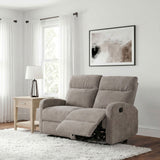 Hamilton Chenille Manual Reclining Loveseat Sand