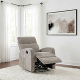 Hamilton Chenille Manual Recliner Sand