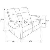 Hamilton 2-piece Chenille Manual Reclining Sofa Set Charcoal Grey