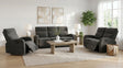 Tampa Furniture Outlet - Coaster - Hamilton 3-piece Chenille Manual Reclining Sofa Set Charcoal Grey - 603374-S3