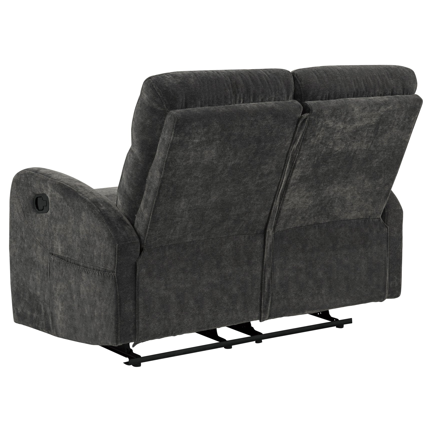 Hamilton 3-piece Chenille Manual Reclining Sofa Set Charcoal Grey