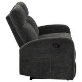 Hamilton Chenille Manual Reclining Loveseat Charcoal Grey