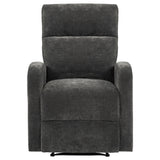 Hamilton Chenille Manual Recliner Charcoal Grey