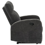 Hamilton Chenille Manual Recliner Charcoal Grey