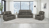 Tampa Furniture Outlet - Coaster - Brickston 3-piece Triple Power Reclining Sofa Set Charcoal - 603431PPP-S3