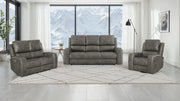 Tampa Furniture Outlet - Coaster - Brickston 3-piece Triple Power Reclining Sofa Set Charcoal - 603431PPP-S3