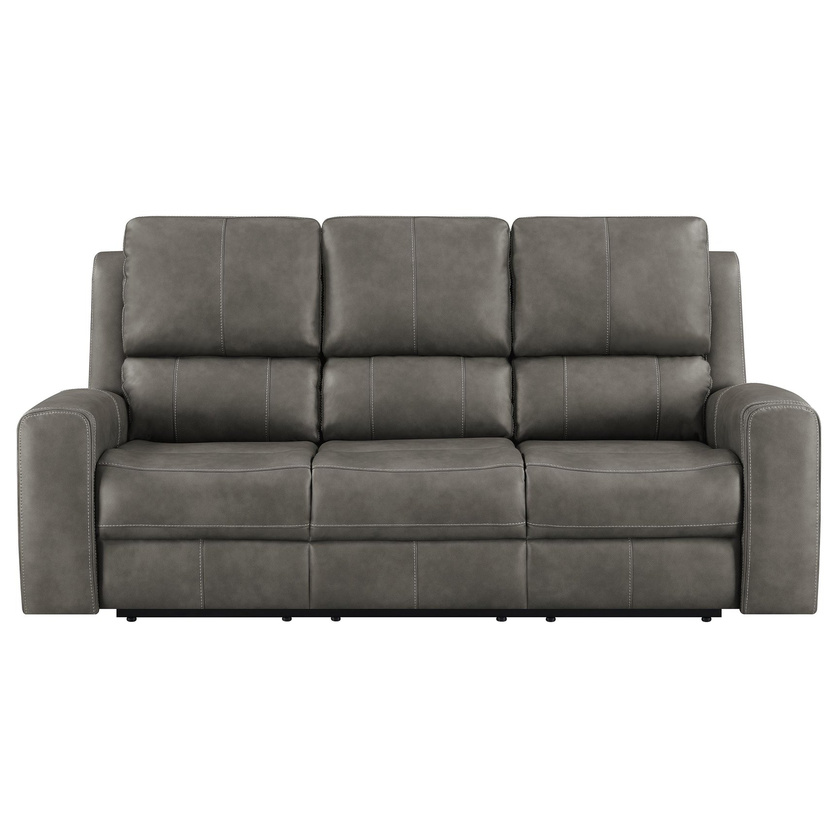 Brickston Triple Power Reclining Sofa Charcoal