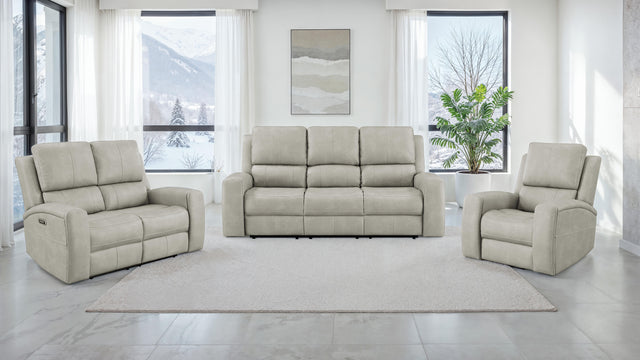 Tampa Furniture Outlet - Coaster - Brickston 3-piece Triple Power Reclining Sofa Set Grey - 603434PPP-S3