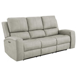 Brickston 3-piece Triple Power Reclining Sofa Set Grey