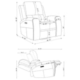 Brickston 3-piece Triple Power Reclining Sofa Set Grey
