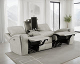 Tampa Furniture Outlet - Coaster - Brickston Triple Power Reclining Sofa Grey - 603434PPP