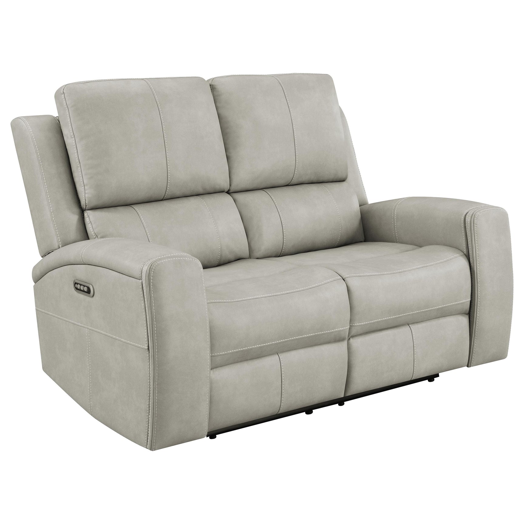 Tampa Furniture Outlet - Coaster - Brickston Triple Power Reclining Loveseat Grey - 603435PPP