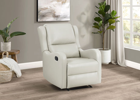 Kelsey Upholstered English Arm Recliner Chair Ivory - Tampa Furniture Outlet
