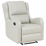 Kelsey Upholstered English Arm Recliner Chair Ivory - Tampa Furniture Outlet