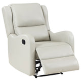 Tampa Furniture Outlet - Coaster - Kelsey Upholstered English Arm Recliner Chair Ivory - 609373