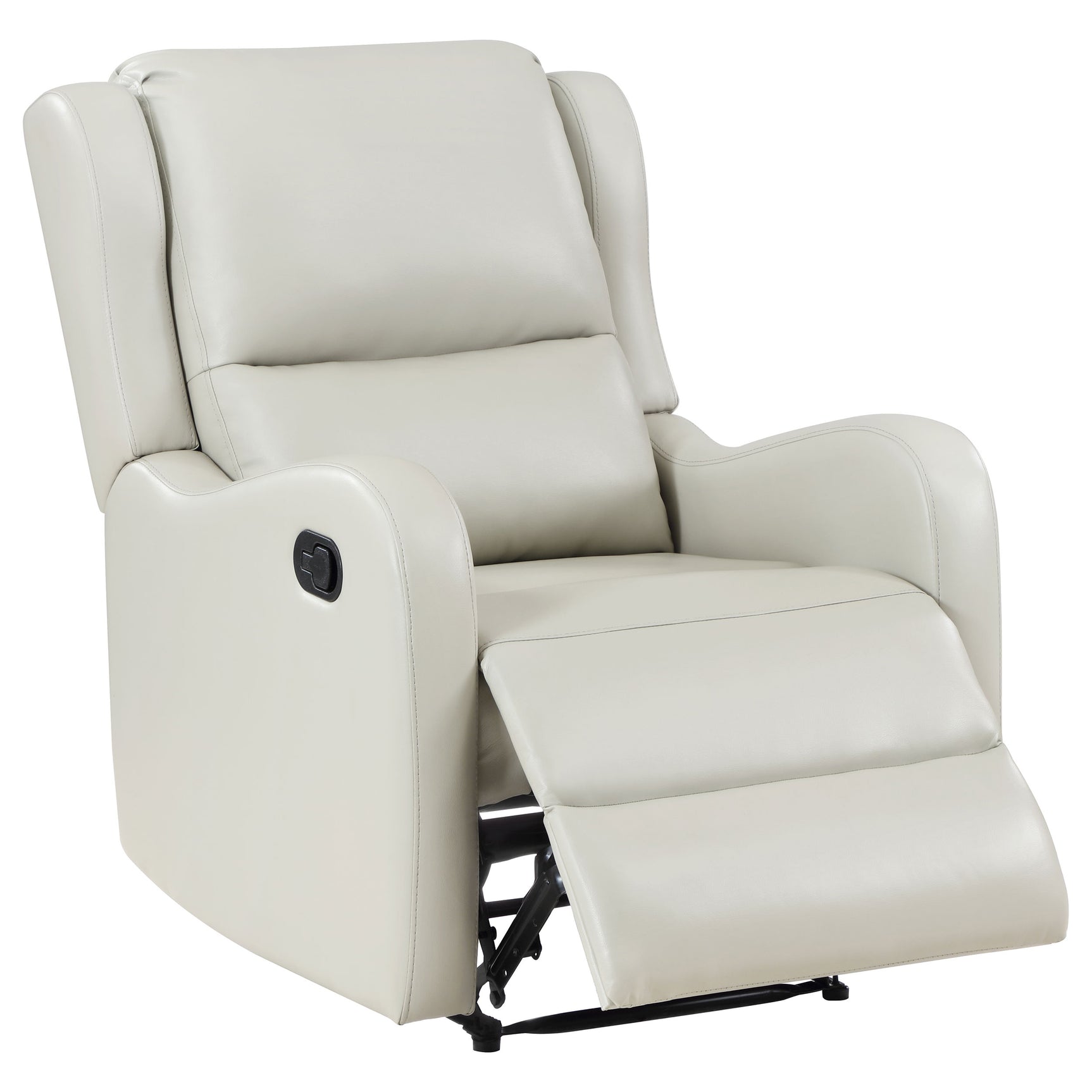 Tampa Furniture Outlet - Coaster - Kelsey Upholstered English Arm Recliner Chair Ivory - 609373